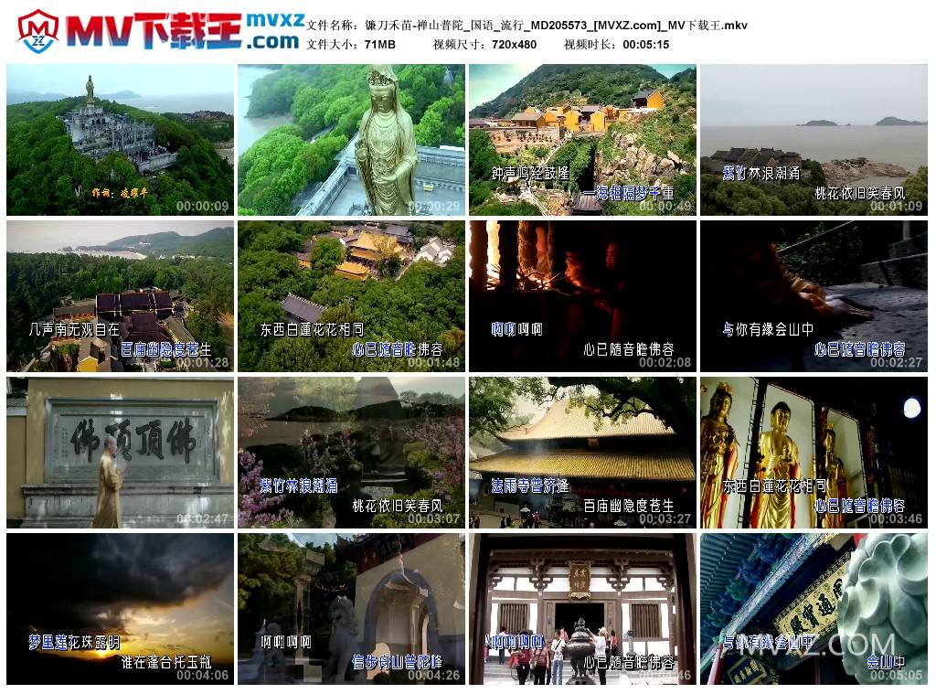 镰刀禾苗-禅山普陀_国语_流行_MD205573